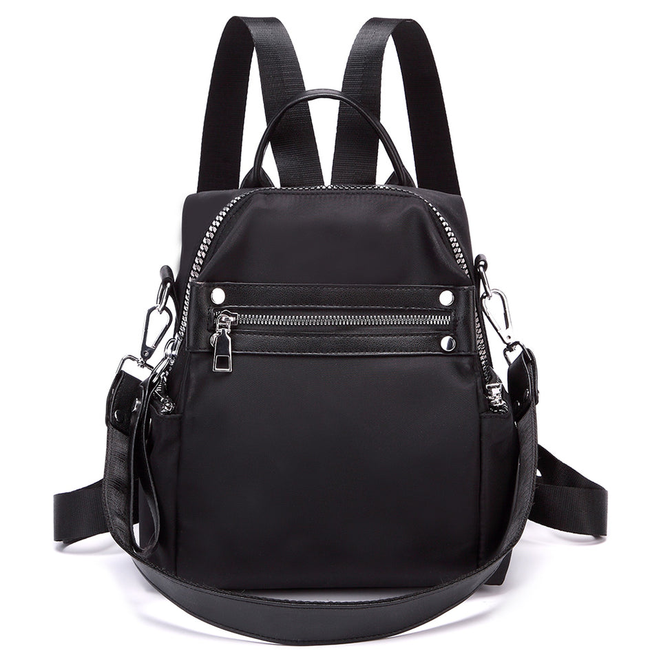 Studded nylon backpack in Black