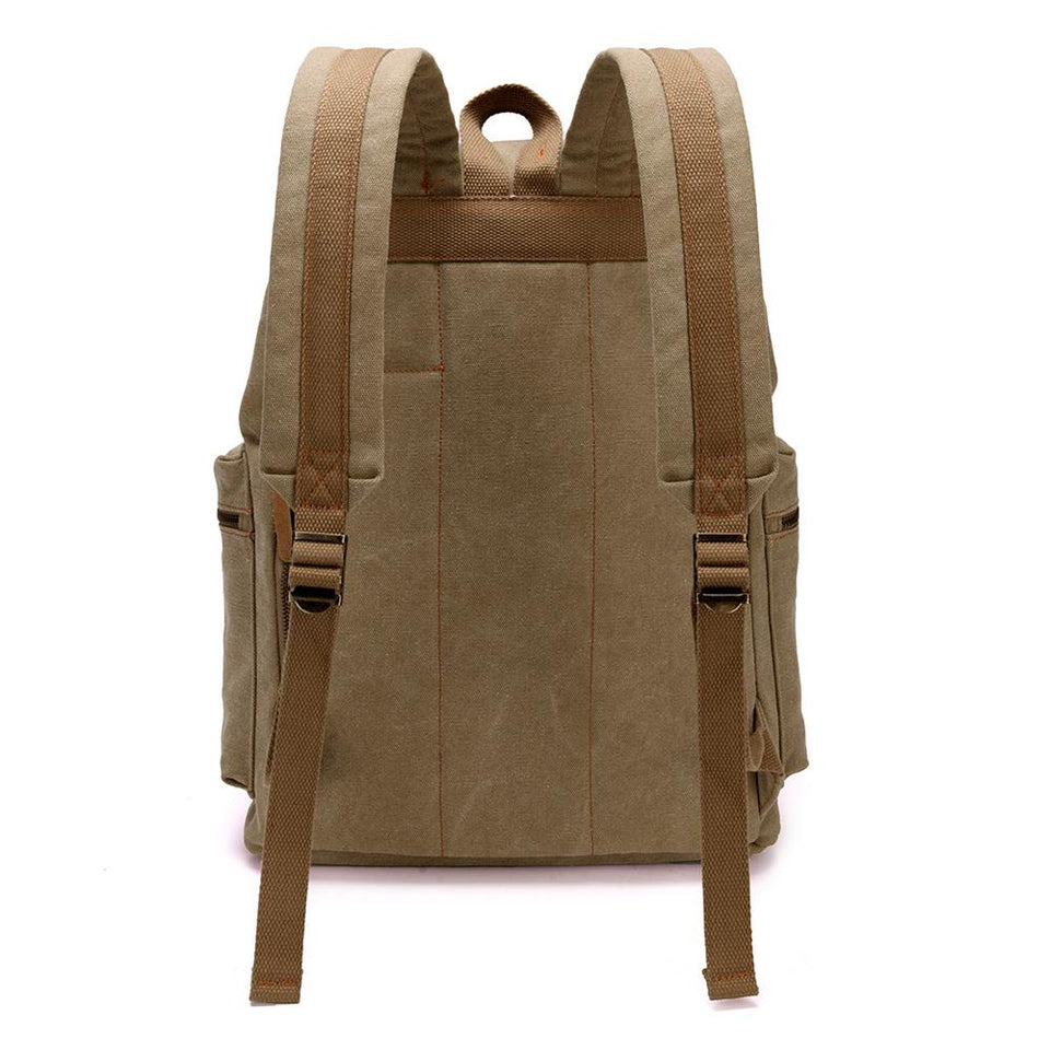 Canvas satchel backpack in Khaki