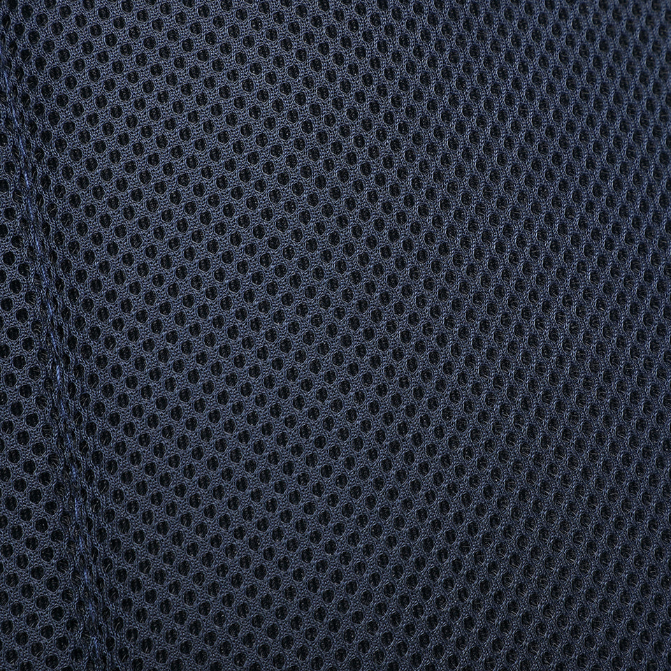 Striped nylon backpack in black